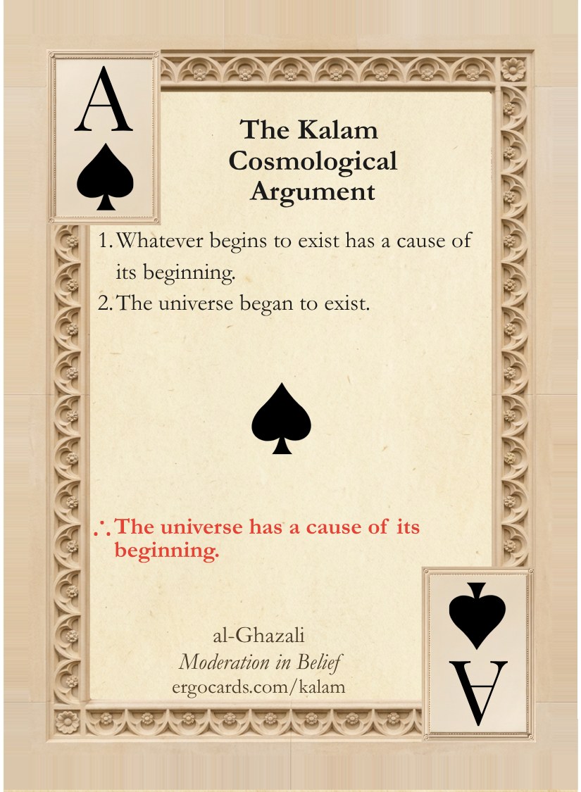 The Kalam Cosmological Argument, card face